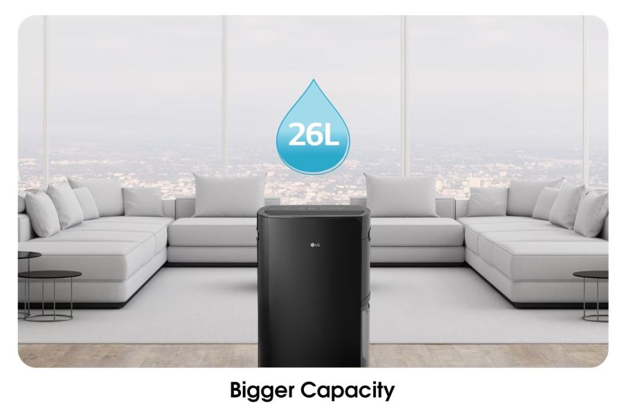 【LG樂金】25.6公升 PuriCare™ 雙變頻除濕機 - (曜黑) (WD261VKF0) 