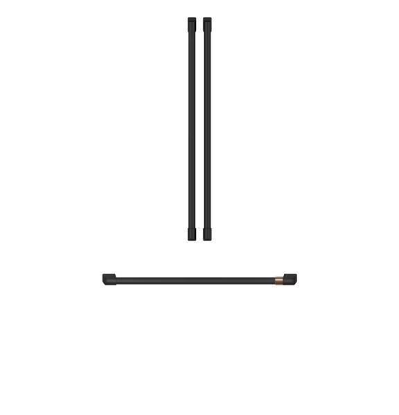 【GE奇異】Café™法式對開門冰箱把手套件 - 霧面黑色 Flat Black ( CXLB3H3PMFB) 