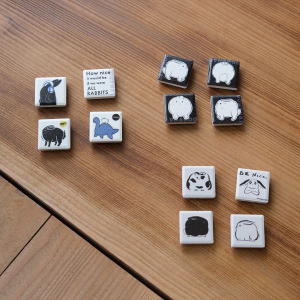 | LUNAROO / 兔人生活 | 瓷磚磁鐵 四入一組/共三款 