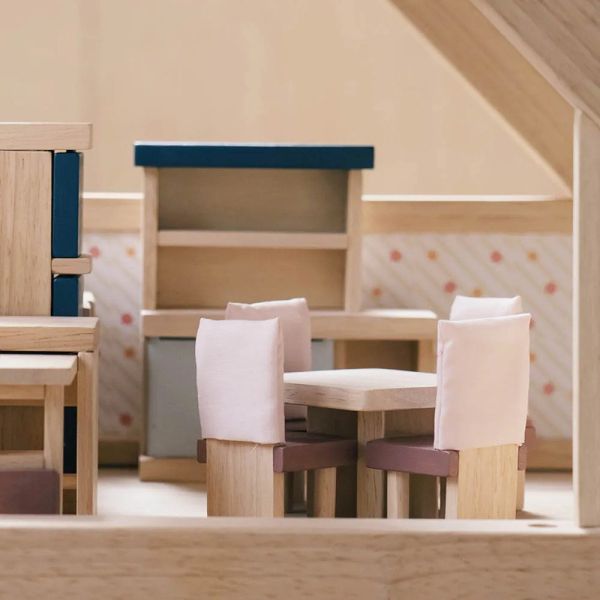 泰國Plantoys 典藏娃娃屋-餐廳(清新藍) 
