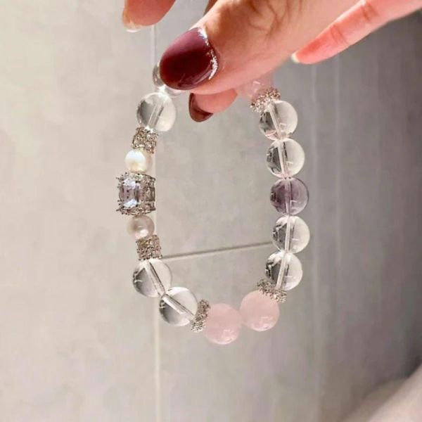 【Encounterlove】幽月丨 白水晶。粉晶。紫晶。珍珠。鋯石 