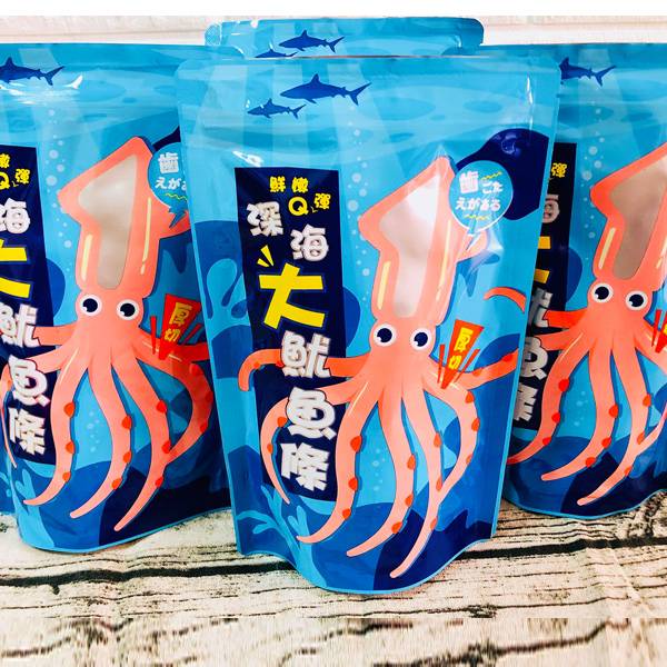 【大葉嚴選】深海大魷魚條100g/袋_原味/辣味 深海大魷魚,海鮮休閒零嘴,團購美食,魷魚條,零食推薦,下酒菜,野餐,露營,乾糧,啤酒,點心,肉乾