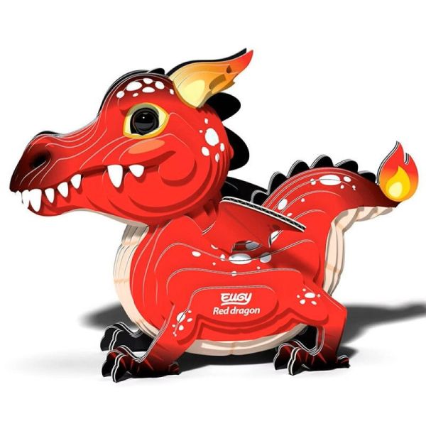 【EUGY】3D紙板拼圖_085_紅龍 