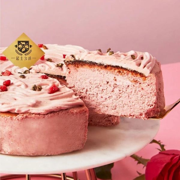 【起士公爵】綻放玫荔乳酪蛋糕 6吋 (附母親節插牌) 起士公爵,雪釀香芋乳酪蛋糕,乳酪蛋糕, 米其林, 蛋糕甜點,生日蛋糕,彌月蛋糕,彌月試吃