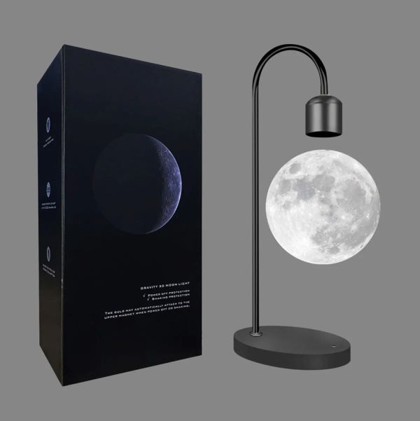【波希熊】LunarGlow 磁浮無線充電月球三色燈 