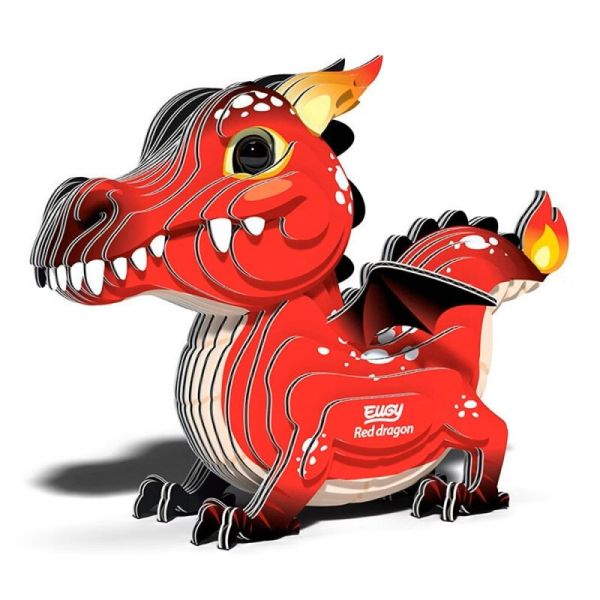 【EUGY】3D紙板拼圖_085_紅龍 