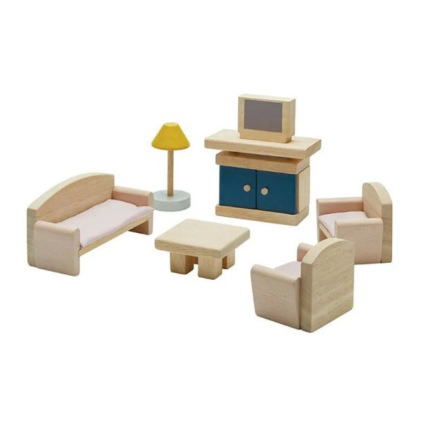 泰國Plantoys 典藏娃娃屋-客廳(清新藍) 