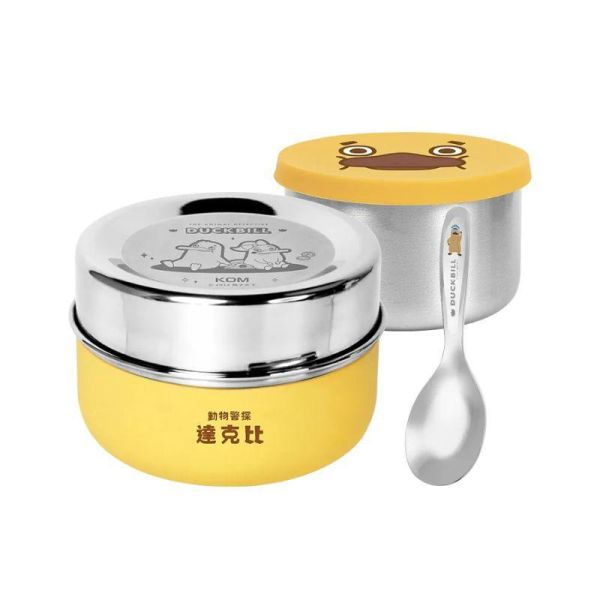 【KOMx達克比】可微波便當盒｜附彩色316平底匙 