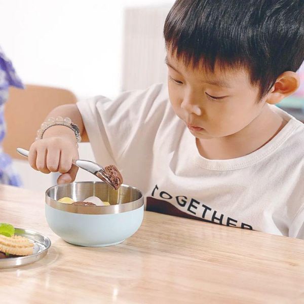 【KOM】夢想系列丨316磨砂不鏽鋼  (幼兒園指定) 兒童碗 機器人/太空人/美人魚 