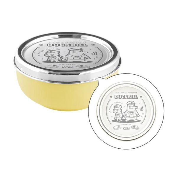 【KOMx達克比】316不鏽鋼磨砂 兒童隔熱碗 粉色/紫色/黃色 