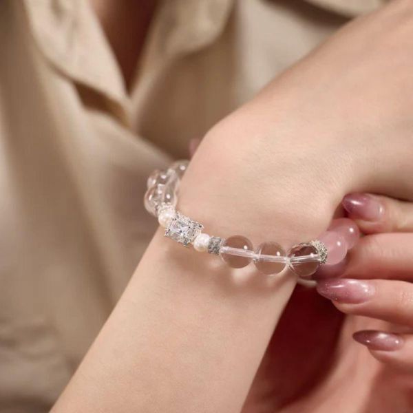 【Encounterlove】幽月丨 白水晶。粉晶。紫晶。珍珠。鋯石 