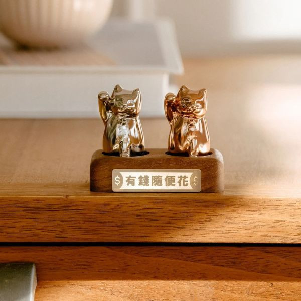 【呼運貓】幼貓 (金/玫瑰金 2色任選)(加贈精油或願望金牌) 