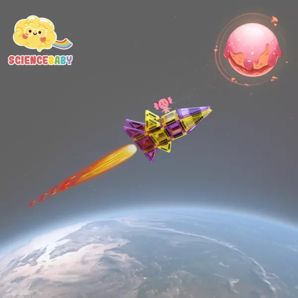 【ScienceBaby】糖果小磁片 42片 益智磁力片積木 