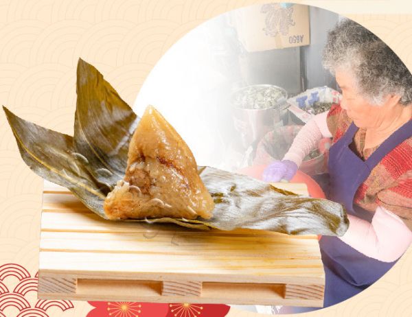 【老爸ㄟ廚房】內埔老街 阿嬤手工一口粽 肉粽/素粽 兩種 ( 350g/10顆/包)_3包/6包/10包 