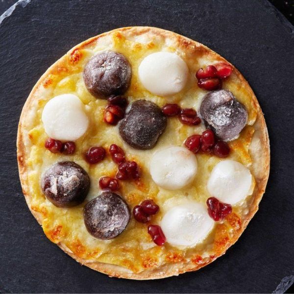 【曼曼啃PIZZA】甜蜜披薩三重奏：OREO棉花糖、紅豆貓熊麻糬 、紅酒肉桂、明太子麻糬 任選3入組 
