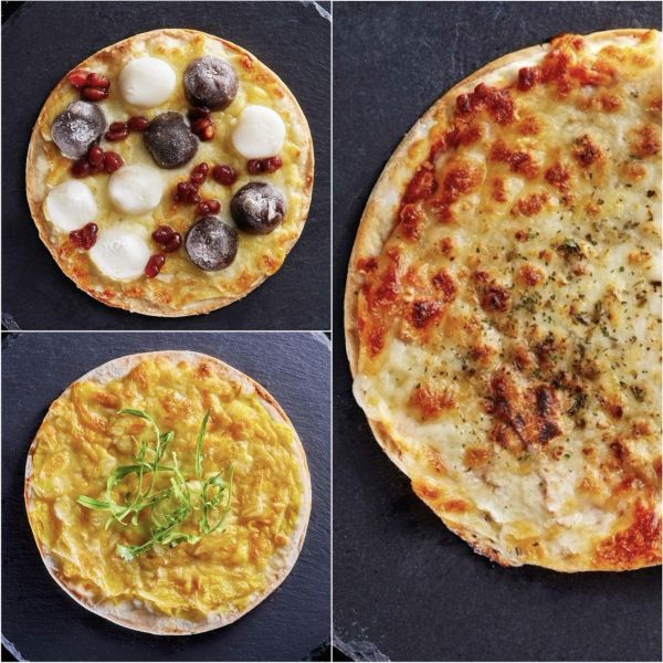 【曼曼啃PIZZA】素食友善組 -奶素：南瓜起司、紅豆貓熊麻糬 、曼曼起司 任選3入組 