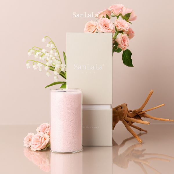 【SanLaLa】香氛珍珠沙蠟 500g (含30根燭芯) 