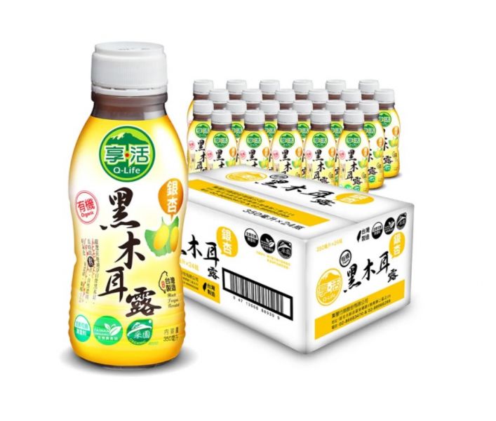 【Q-Life享活】有機黑木耳露、有機黑木耳露(銀杏)、雙木耳飲(桂圓蓮子)  整箱（350ml/瓶 24瓶/箱）禮盒(8入/盒 3盒/箱) 有機黑木耳露,銀杏,桂圓蓮子,雙木耳飲,Q-Life享活
