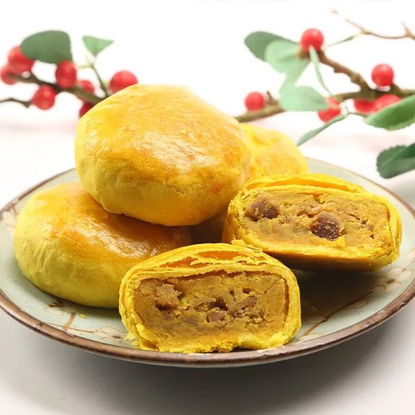 【基隆連珍】招牌三冠王禮盒(芋泥麻糬燒+烏豆沙蛋黃酥+咖哩餅) 