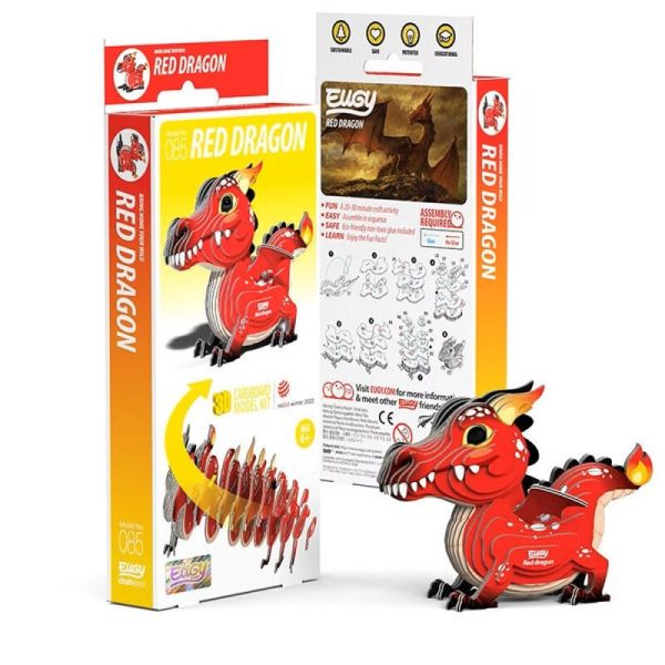 【EUGY】3D紙板拼圖_085_紅龍 