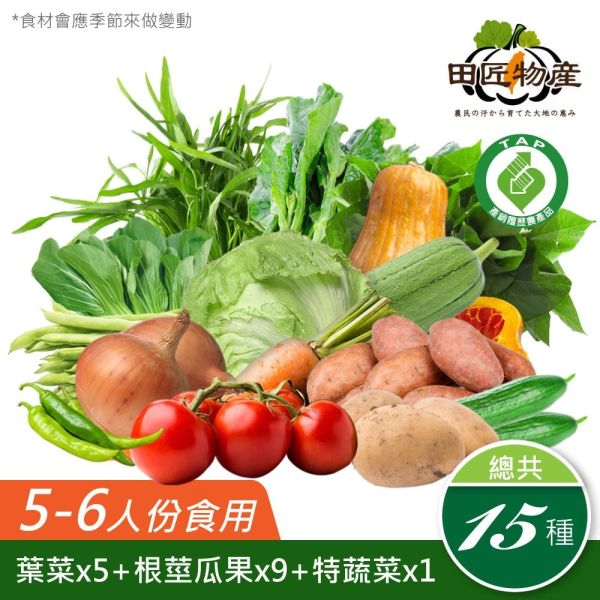 【田匠物產】超值嚴選蔬菜箱 5~6人份 天然無毒 