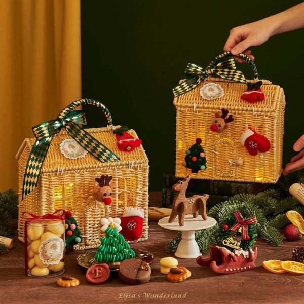 【冬日小屋】聖誕竹籃餅乾 