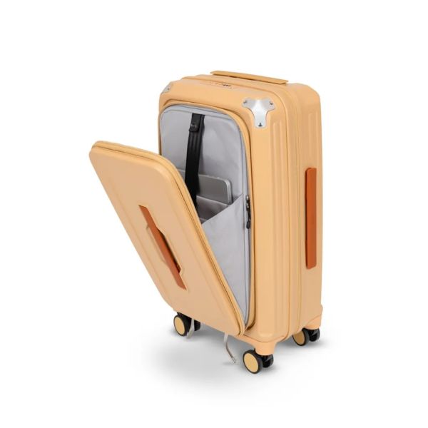 【Acer Fashion】布里斯本前開式/側開式行李箱 20" + 24" + 28" 混搭組合_黃金海岸(黃色)/摩頓沙(可可)/藍花楹粉(粉色) 