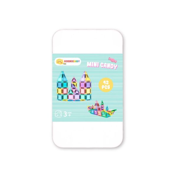 【ScienceBaby】糖果小磁片 42片 益智磁力片積木 