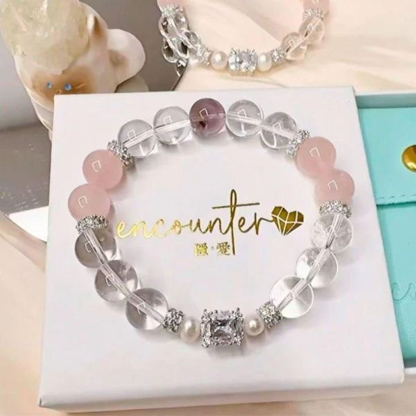 【Encounterlove】幽月丨 白水晶。粉晶。紫晶。珍珠。鋯石 