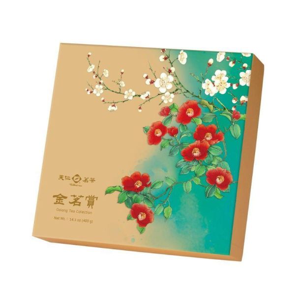 【天仁茗茶】金茗賞茶葉禮盒 高山烏龍茶葉200g+凍頂烏龍茶葉200g(附提袋) 