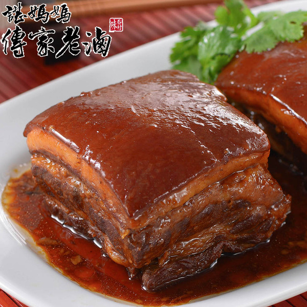 【諶媽媽眷村菜】小年菜2入組（任選：紅燒獅子頭2000g/東坡肉500g/無錫排骨300g/冰釀東坡蹄花豬腳650g） 