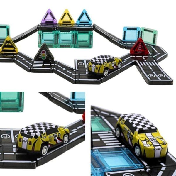 【ScienceBaby】道路小磁片 52pcs 益智磁力片積木 