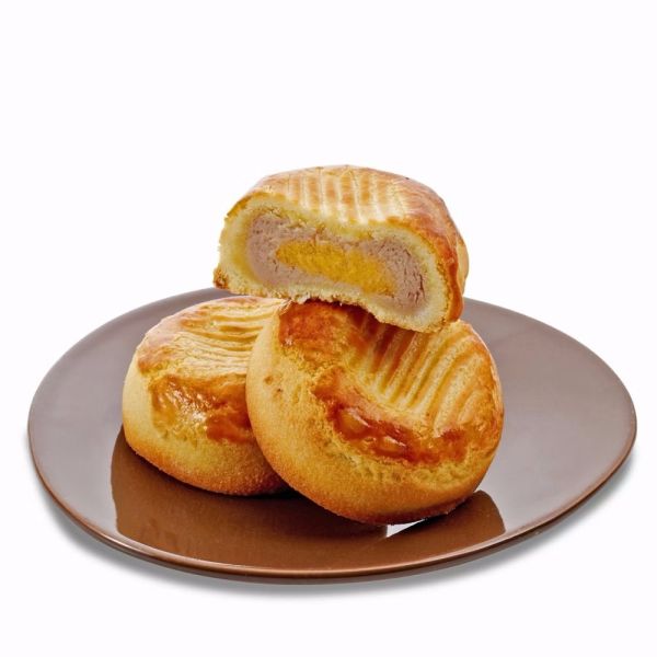 【一福堂】紫金雙饗禮盒8入(菠蘿蛋黃酥4入+乳酪芋泥堡4入) 