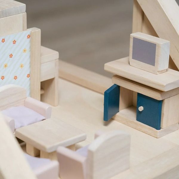 泰國Plantoys 典藏娃娃屋-客廳(清新藍) 
