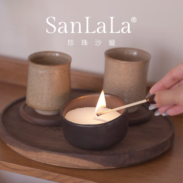【SanLaLa】香氛珍珠沙蠟 500g (含30根燭芯) 