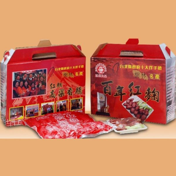 【樹林名產 巨佳食品】紅麴高梁香腸 禮盒 (850g x 2包) 拔絲地瓜,送禮,宵夜,美食,點心