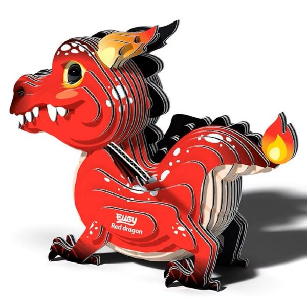 【EUGY】3D紙板拼圖_085_紅龍 