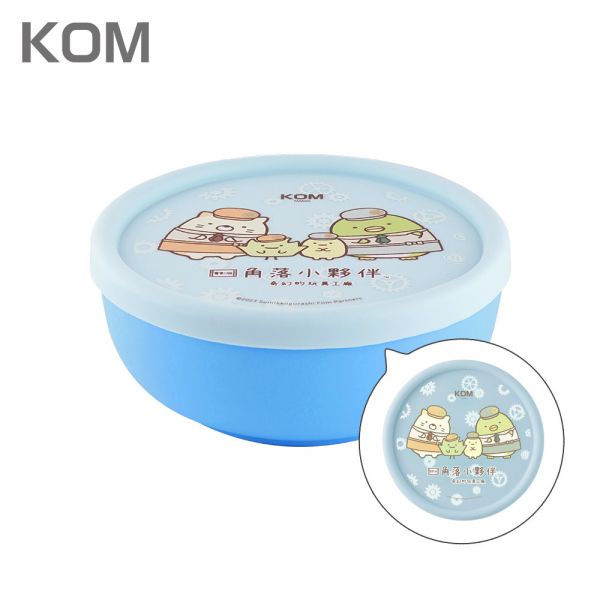 【KOM丨姓名客製化】角落小夥伴 316不鏽鋼 矽膠兒童隔熱碗(附角落小夥伴圓匙) 
