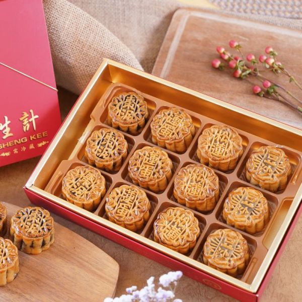【生計食品】雲裳綜合小月餅 12入(4口味_豆沙、棗泥、松子蓮蓉、蓮蓉蛋黃，各3入) 