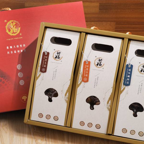 【鄉菇香】有機乾香菇禮盒_金貴禮盒(厚實大菇40g+厚實中菇60g+厚實小菇60g) 、花開禮盒(厚實小菇60g+厚實中菇60g+冬菇切片60克)_1/2/4盒 鄉菇香,禮盒,中菇,鹽酥菇,小菇,大菇