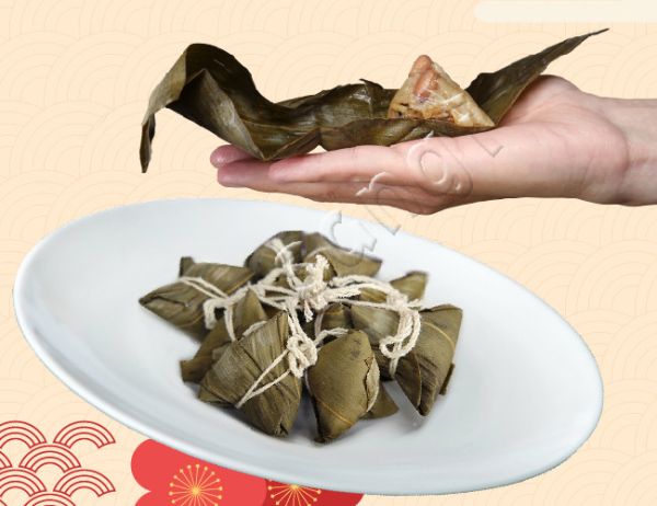 【老爸ㄟ廚房】內埔老街 阿嬤手工一口粽 肉粽/素粽 兩種 ( 350g/10顆/包)_3包/6包/10包 