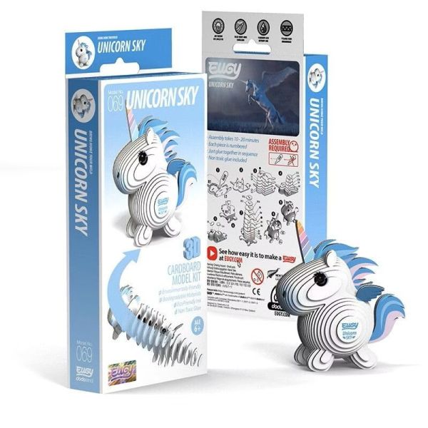 【EUGY】3D紙板拼圖_069_天空獨角獸 