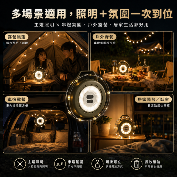 二合一LED露營燈 露營燈,LED露營燈,戶外燈,露營照明,露營用品,露營裝備,氛圍燈,戶外照明
