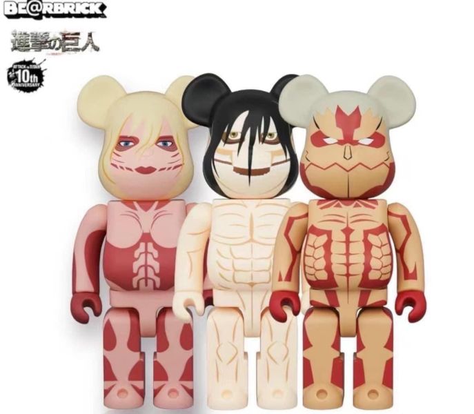 【現貨】庫柏力克熊 BE@RBRICK 進擊的巨人 進擊巨人＆女巨人＆鎧甲巨人 進撃の巨人 エレン巨人＆女型の巨人＆鎧の巨人 400％ 