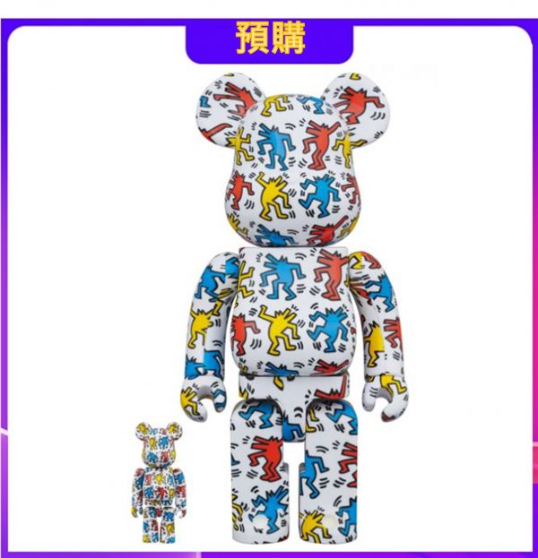 【預購】庫柏力克熊 BE@RBRICK 凱斯哈林9代 KEITH HARING #9 500%&1000% 