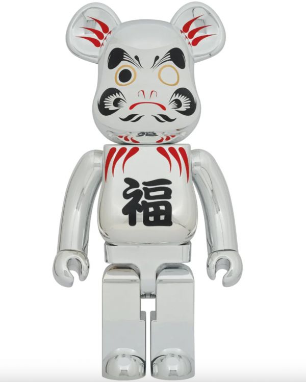 【預購】庫柏力克熊 BE@RBRICK 達磨 銀メッキ 1000％ 