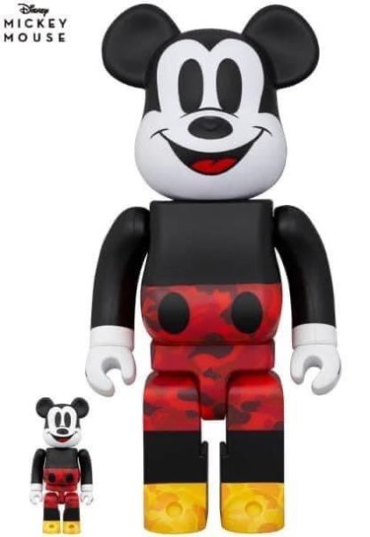 【預購】庫柏力克熊 BE@RBRICK BAPE x Disney 100週年 米奇 BAPE(R) MICKEY MOUSE COLOR Ver.100%+400% 1000% 