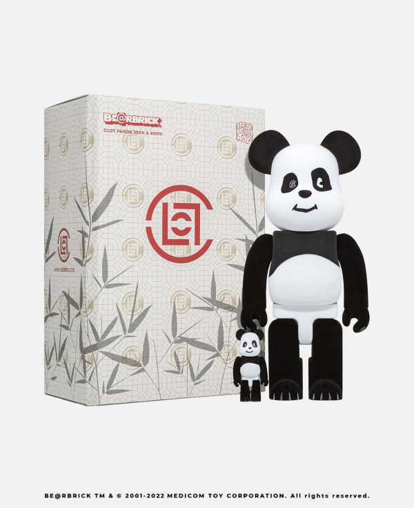 【預購】庫柏力克熊 BE@RBRICK × CLOT 熊貓 500%&1000% 
