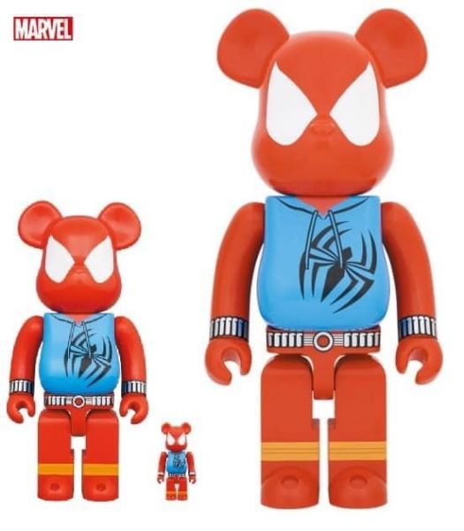 預購】庫柏力克熊Be@rbrick Spider-man SCARLET SPIDER 100％ & 400％ - 瘋格模型