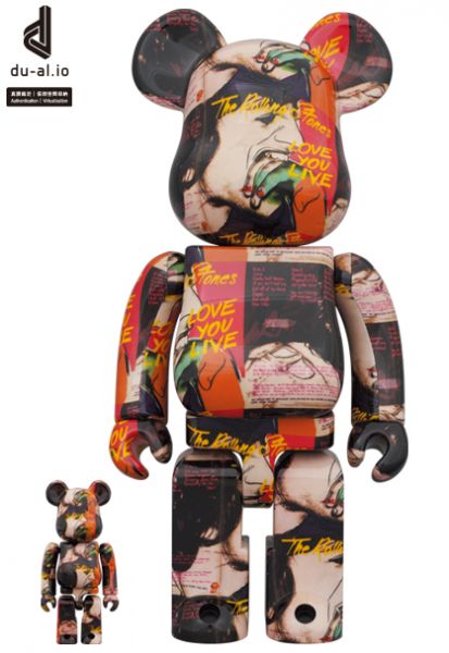 【預購】庫柏力克熊 BE@RBRICK 安迪沃荷×滾石樂團 Andy Warhol × The Rolling Stones “Love You Live” 500%&1000% 